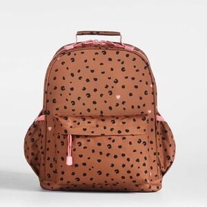 Crate and kids cheetah hearts medium backpack